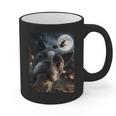 Boston Terrier Selfie Full Moon Flying Witch Halloween Dog Graphic Print Coffee Mug, Boston Terrier Halloween Gifts, trending gift