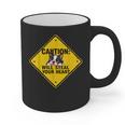 Caution Sign Boston Terrier Dog Bostie Puppy Graphic Print Coffee Mug, trending gift