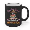 This Girl Loves Watermelon And Her Boston Terrier Dog Mother Graphic Print Coffee Mug, trending gift