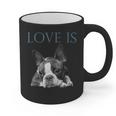 Love Is Boston Terrier Bostie Graphic Print Coffee Mug, trending gift