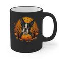Pumpkin Boston Terrier Costume On Boston Terrier Halloween Graphic Print Coffee Mug, Boston Terrier Halloween Gifts, trending gift