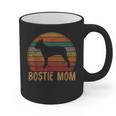 Retro Boston Terrier Mom Dog Mother Pet Bostie Mama Graphic Print Coffee Mug, Couple Gifts, Mom Gifts, Boston Terrier Mom Gifts, trending gift