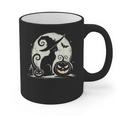 Scary Halloween Cat Costume Retro Cat Moon For Men Women Kids Graphic Print Coffee Mug, trending gift