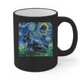 Scottish Terrier Starry Night Scotty Dog Art By Aja Graphic Print Coffee Mug, trending gift