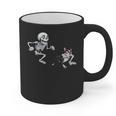 Skeleton Chasing Dog Boston Terrier Halloween Pet Lover Graphic Print Coffee Mug, Boston Terrier Halloween Gifts, trending gift