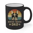 Vintage Boston Terrier Dad Dog Lovers Father's Day Tee Graphic Print Coffee Mug, Couple Gifts, Boston Terrier Dad Gifts, trending gift