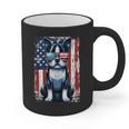 Vintage Boston Terrier Dog American USA US Flag Pets Lovers Graphic Print Coffee Mug, American Boston Terrier Gifts, trending gift