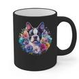 Watercolor Floral Boston Terrier Mama Dog Lover Mother's Day Graphic Print Coffee Mug, trending gift