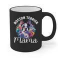 Watercolor Floral Boston Terrier Mama Dog Lover Mother's Day For Men Women Girls Kids Graphic Print Coffee Mug, trending gift
