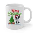 Boston Terrier Christmas Tree Lights Xmas Dog Lover Graphic Print Coffee Mug, Boston Terrier Christmas Gifts, trending gift