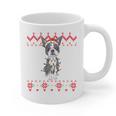 Boston Terrier Dog Santa Hat Men Kids Ugly Christmas Light Graphic Print Coffee Mug, Boston Terrier Christmas Gifts, trending gift