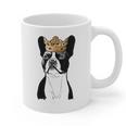 Boston Terrier Dog Wearing Crown For Men Women Girls Kids Graphic Print Coffee Mug, trending gift
