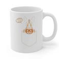 Boston Terrier Halloween Cute Bostie Dog Pocket Boo Graphic Print Coffee Mug, Boston Terrier Halloween Gifts, trending gift