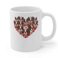 Boston Terrier Heart Valentine Boston Terrier Graphic Print Coffee Mug, trending gift