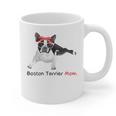 Boston Terrier Mom Bandana Boston Terrier Dog Graphic Print Coffee Mug, Couple Gifts, Mom Gifts, Boston Terrier Mom Gifts, trending gift