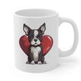 Boston Terrier Mom Dad Bostie Dog Lover Valentines Day Graphic Print Coffee Mug, Couple Gifts, Mom Gifts, Boston Terrier Dad Gifts, Boston Terrier Mom Gifts, trending gift