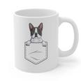 Boston Terrier In The Pocket Cute Boston Terrier Dog Lovers Men Women Girls Kids Graphic Print Coffee Mug, trending gift
