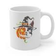 Boston Terrier Pumpkin Jack O Lantern Halloween Graphic Print Coffee Mug, Boston Terrier Halloween Gifts, trending gift