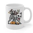Boston Terrier Skeleton Mummy Witch Halloween Graphic Print Coffee Mug, Boston Terrier Halloween Gifts, trending gift
