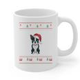 Boston Terrier Wearing Santa Hat Ugly Xmas Dog Lovers Graphic Print Coffee Mug, trending gift