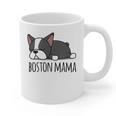 Cute Boston Terrier Boston Mama Graphic Print Coffee Mug, trending gift