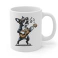 Dog Playing Guitar Singing Boston Terrier For Men Women Girls Kids Graphic Print Coffee Mug, trending gift