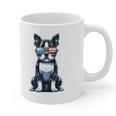 USA Flag Boston Terrier Best Dog Mom Ever 2025 Graphic Print Coffee Mug, Couple Gifts, Mom Gifts, Boston Terrier Mom Gifts, trending gift