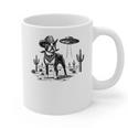 Vintage Boston Terrier UFO Western Wild West Dog Mom Dad Graphic Print Coffee Mug, Couple Gifts, Mom Gifts, Boston Terrier Dad Gifts, Boston Terrier Mom Gifts, trending gift