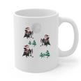 Xmas Tree Santa Riding Boston Terrier Christmas Graphic Print Coffee Mug, Boston Terrier Christmas Gifts, Boston Terrier Riding Gifts, trending gift