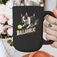 Ballaholic Boston Terrier Dog Chasing Bostie Ball Graphic Print Coffee Mug, funny design