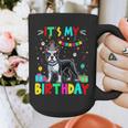 My Birthday Colorful Costume Boston Terrier Party Graphic Print Coffee Mug, funny design