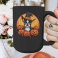Boston Terrier Bostie Dog Breed Pet Halloween Pumpkins Graphic Print Coffee Mug, Boston Terrier Halloween Gifts, funny design