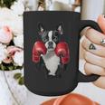 Boston Terrier Boxing Graphic Print Coffee Mug, funny design