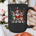 Boston Terrier Christmas Dogs Santa Reindeer Elf Graphic Print Coffee Mug, Boston Terrier Christmas Gifts, funny design