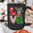 Boston Terrier Christmas Tree Lights Santa Dog Xmas For Men Women Kids Graphic Print Coffee Mug, Boston Terrier Christmas Gifts, funny design