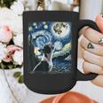 Boston Terrier Dog Art Van Gogh Starry Night Boston Terrier Graphic Print Coffee Mug, funny design