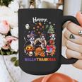 Boston Terrier Dog Christmas Happy Hallothankmas Halloween For Men Women Kids Graphic Print Coffee Mug, Boston Terrier Christmas Gifts, Boston Terrier Halloween Gifts, funny design