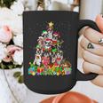 Boston Terrier Dog Christmas Tree Lights Xmas Pajama For Men Women Kids Graphic Print Coffee Mug, Boston Terrier Christmas Gifts, funny design