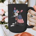 Boston Terrier Dog Merica 4th Of July Usa American Flag Men Graphic Print Coffee Mug, American Boston Terrier Gifts, Boston Terrier 4th Of July Gifts, funny design