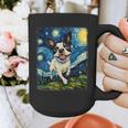 Boston Terrier Dog Starry Night Painting Graphic Print Coffee Mug, funny design