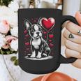 Boston Terrier Dog Valentine's Day Dog Owner Graphic Print Coffee Mug, funny design