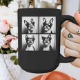 Boston Terrier Dogs With Sunglasses Photo Pets Meme Graphic Print Coffee Mug, funny design