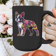 Boston Terrier Floral Dog Lover Vintage Distressed For Men Women Kids Graphic Print Coffee Mug, funny design