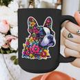 Boston Terrier Floral Vintage Dog Mom Distressed Men Women Kids Graphic Print Coffee Mug, Couple Gifts, Mom Gifts, Boston Terrier Mom Gifts, funny design