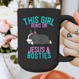 Boston Terrier This Girl Runs On Jesus And Boston Terriers Graphic Print Coffee Mug, funny design