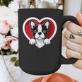 Boston Terrier Heart Cute Puppy Lover Or Dog Owner Graphic Print Coffee Mug, funny design