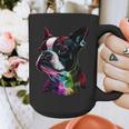 Boston Terrier Lovers Colorful Pop Art Boston Terrier Graphic Print Coffee Mug, funny design
