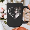 Boston Terrier Shirts For Women Girls Kids Heart Cute Graphic Print Coffee Mug, funny design