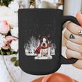 Boston Terrier In The Snow Merry Christmas Winter Graphic Print Coffee Mug, Boston Terrier Christmas Gifts, funny design