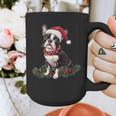 Cute Boston Terrier Dog Christmas Merry X-Mas Graphic Graphic Print Coffee Mug, Boston Terrier Christmas Gifts, funny design
